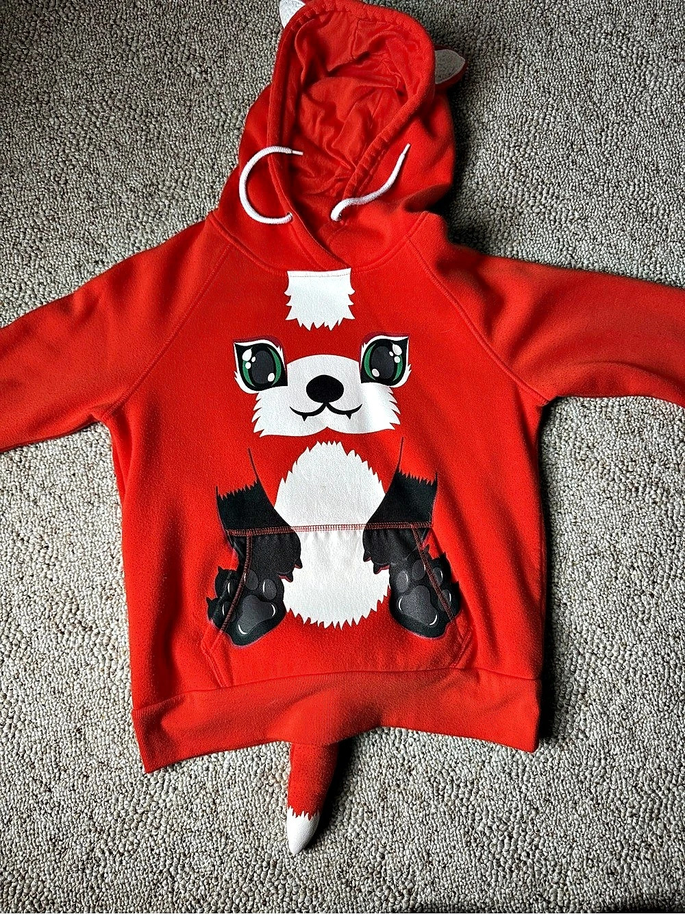 Fox Graphic Hoodie in Red